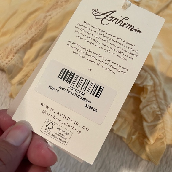 BNWT Arnhem Joan Tunic in sunshine size 14 - Picture 12 of 15